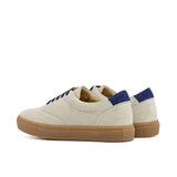 Gentlemen Ocio Sneaker - Ivory & Navy Blue Kid Suede Calf Leather