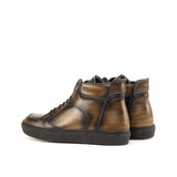 Gentlemen Alto Moda Sneaker - Hand Painted Brown Patina in Calf Leather