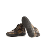 Gentlemen Alto Moda Sneaker - Hand Painted Brown Patina in Calf Leather