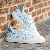 Ladies Activa Basica Sneaker - White Vegan Leather detailed with Exclusive Digital Printed Design