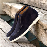Gentlemen Flex Sport Boot - Navy Blue Lux Suede Calf Leather