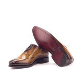 Gentlemen - Wholecut with Hand Painted Cognac Patina in Calf Leather with Goodyear Welt