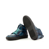 Gentlemen Alto Moda Sneaker - Hand Painted Denim Patina in Calf Leather