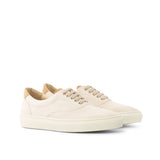 Gentlemen Ocio Sneaker - White & Camel Kid Suede Calf Leather