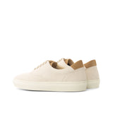 Gentlemen Ocio Sneaker - White & Camel Kid Suede Calf Leather