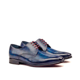 Gentlemen Derby in Hand Painted Denim Patina - Calf Leather with Goodyear Welt