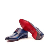 Gentlemen Derby in Hand Painted Denim Patina - Calf Leather with Goodyear Welt