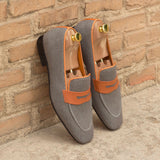 Gentlemen El Patron Slip On - Grey Linen Fabric