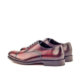 Gentlemen Oxford in Hand Painted Burgundy & Denim Patina - Calf Leather with Goodyear Welt