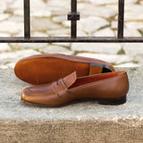 Gentlemen Cortes Slip On - Medium Brown Painted Calf Leather