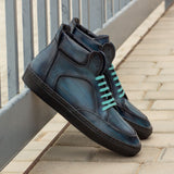 Gentlemen Alto Moda Sneaker - Hand Painted Denim Patina in Calf Leather