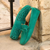 Gentlemen Gommini Driver - Green Suede Calf Leather