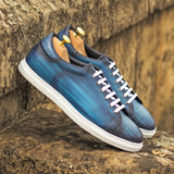 Gentlemen's - Activo with Hand Painted Denim Patina in Calf Leather