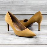 Figueres Pump in Sand Italian Suede Leather