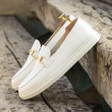 Gentlemen Barcelona Sneaker in White Box Calf Leather