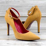 Figueres Pump in Sand Italian Suede Leather