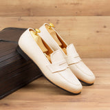 Gentlemen Cortes Slip On - Nude Colour Full Grain Calf Leather