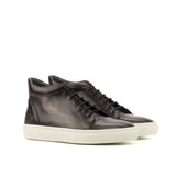 Gentlemen Alto Sneaker - Hand Painted Grey Patina & Black Box Calf Leather