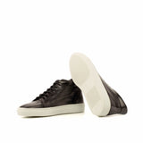 Gentlemen Alto Sneaker - Hand Painted Grey Patina & Black Box Calf Leather