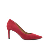 Figueres Pump in Passion Red Italian Suede Leather