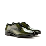 Gentlemen Derby in Hand Painted Khaki Patina - Calf Leather with Goodyear Welt