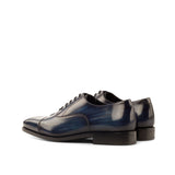 Gentlemen Oxford in Hand Painted Denim &  Patina in Calf Leather with Goodyear Welt