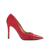 Amor in Red Passion Italian Suede Leather detailed with Passion Red Super Soft Patent Leather