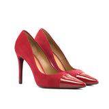 Amor in Red Passion Italian Suede Leather detailed with Passion Red Super Soft Patent Leather