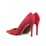 Amor in Red Passion Italian Suede Leather detailed with Passion Red Super Soft Patent Leather