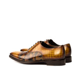 Gentlemen Oxford in Hand Painted Cognac & Brown Camo Patina - Calf Leather with Goodyear Welt
