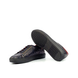 Gentlemen & Young Adult Activo - Hand Painted Black Croco Embossed Calf Leather and Hand Painted Red Calf Leather