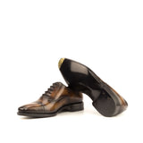 Gentlemen Oxford in Hand Painted Tobacco Patina - Calf Leather with Goodyear Welt & Beveled Waist