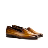 Ladies Rosa Slip On in Hand Painted Cognac Patina Calf Leather