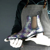 Limited Edition - Chelsea Boot with Hand Painted Cometa Croc Patina