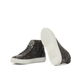 Gentlemen Alto Juego Sneaker -  Hand Painted Grey Croco Embossed Calf Leather