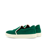 Gentlemen Diario Slip On - Forrest Green Kid Suede Calf Leather