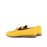 Gentlemen Barcelona Slip On - Mustard Yellow Linen Fabric