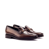 Gentlemen Loafer in Hand Painted Brown Patina - Calf Leather with Goodyear Welt