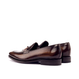 Gentlemen Loafer in Hand Painted Brown Patina - Calf Leather with Goodyear Welt