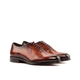 Gentlemen - Wholecut in Hand Painted Fuego & Turquoise Patina - Calf Leather with Goodyear Welt