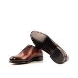 Gentlemen - Wholecut in Hand Painted Fuego & Turquoise Patina - Calf Leather with Goodyear Welt