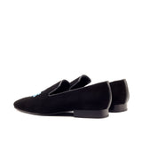 Gentlemen El Patron Slip On - Black Suede Calf Leather with Octopus Embroidery