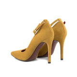 Figueres Pump in Sand Italian Suede Leather