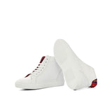 Gentlemen Alto Juego Sneaker -  White Box Calf Leather with Tartan Sartorial Fabric