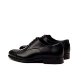 Gentlemen Oxford in Hand Painted Black Box Calf Leather with Goodyear Welt