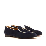 Gentlemen Barcelona Slip On - Navy Blue Suede Leather