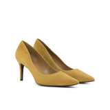 Figueres Pump in Sand Italian Suede Leather