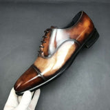 Limited Edition - Oxford Creme de Fuego with Hand Painted Cognac & Cream Museum Patina