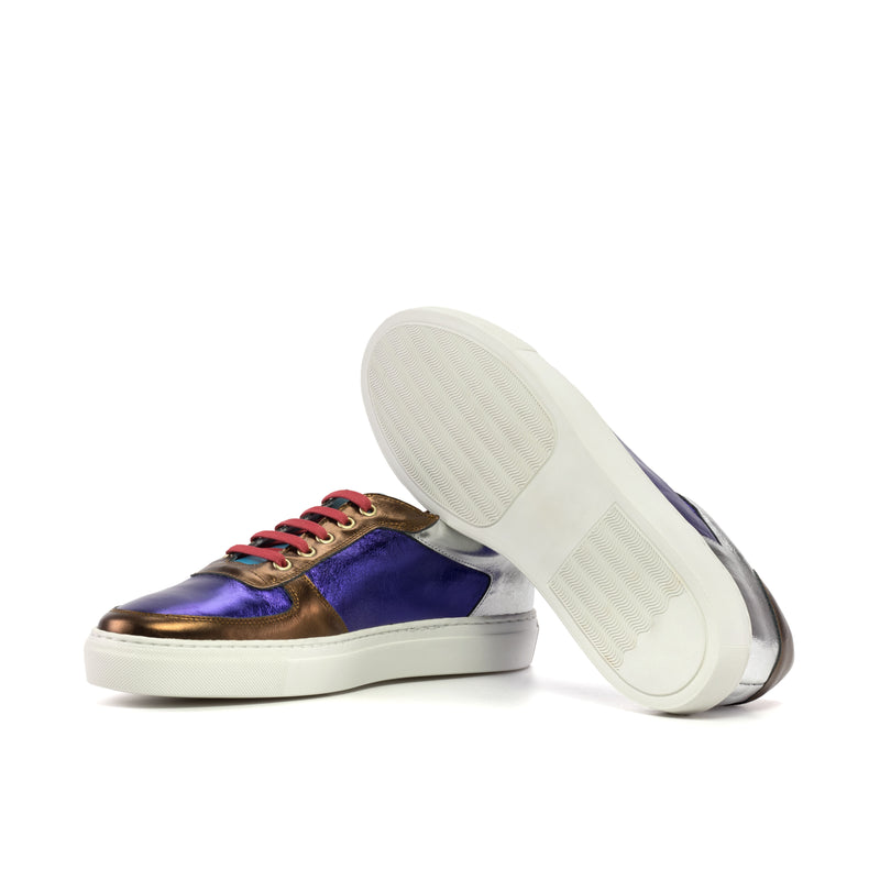 Gentlemen's & Young Adult - Activo Basico Sneaker - Metallic Calf Leather in Copper - Purple - Silver - Turquoise