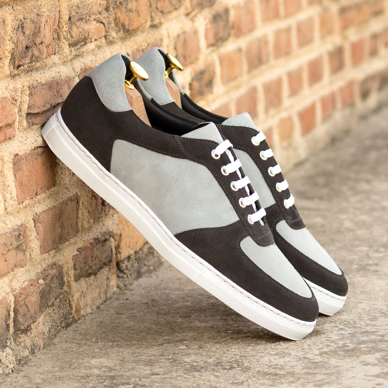 Gentlemen & Young Adult Activo Basico Sneaker - Light & Dark Grey Lux Suede Calf Leather